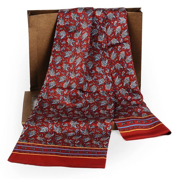 

mens 100% silk long scarf cravat scarives layer --- for spring autumn winter, Blue;gray