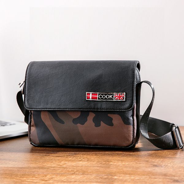 

korean fashion men's outdoor leisure oblique satchel new leopard print single shoulder bag camouflage single fashion bag
