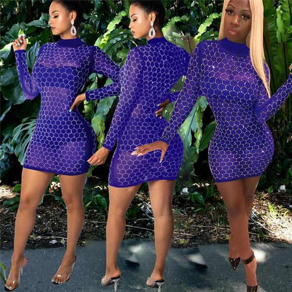 

sequins sheer women dresses club slim long sleeved crew neck bodycon dresses fashion women party dresses, White;black