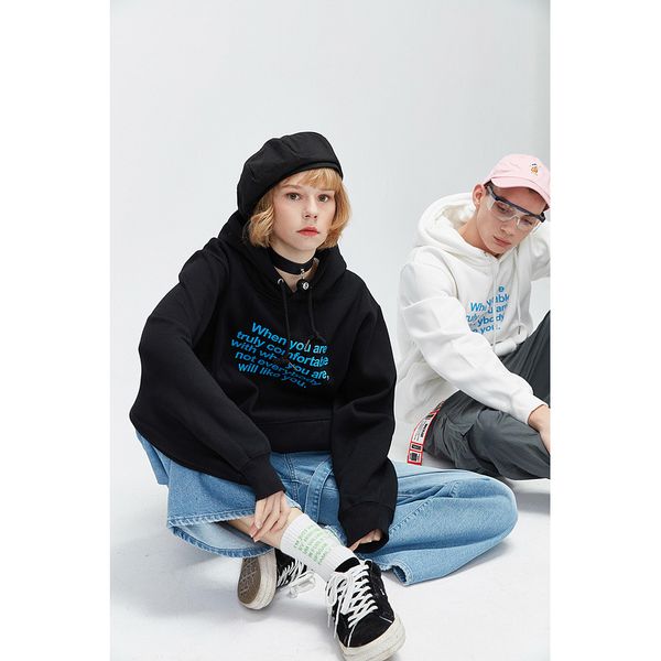 

women men designer hoodies 2019 trend fashion sweater mens luxury letter printing with big pocket hoodies asian size s-2xl, Black