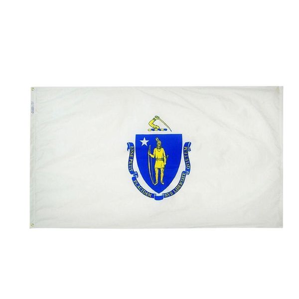 3x5ft 150x90cm Bandiera dello stato americano del Massachusetts Stampa digitale nazionale personalizzata per paesi Crea le tue bandiere di design