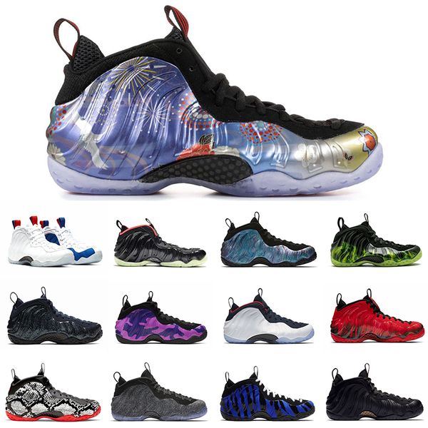 

2019 basketball shoes vandalized penny hardaway mens sports sneakers foam one eggplant purple men sports sneakers size 7-13