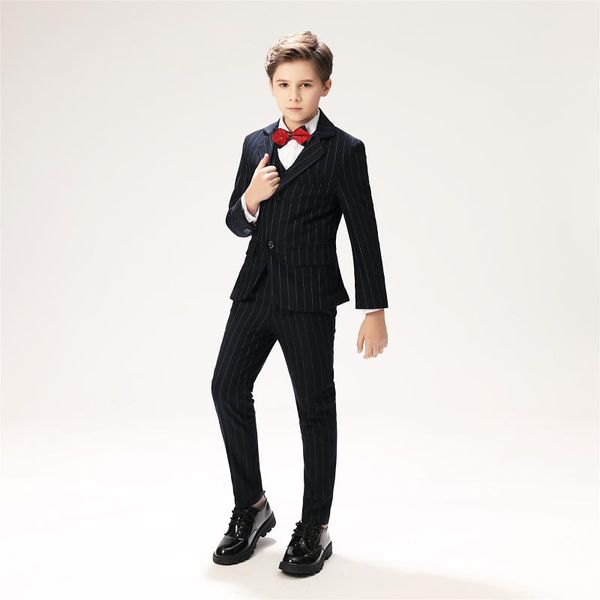 

юаньл мальчики костюмы blazer куртки для свадьбы фортепиано 2020 мальчиков платья black strips осень зима дети костюмы дети одежда