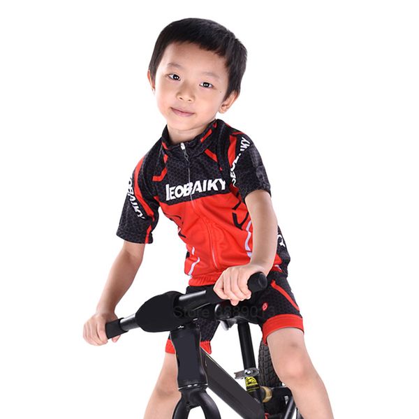 

child team bike jersey sets kids cycling set riding clothing mtb wear children bicycle clothes boy sport suit girls short kits, Black;blue