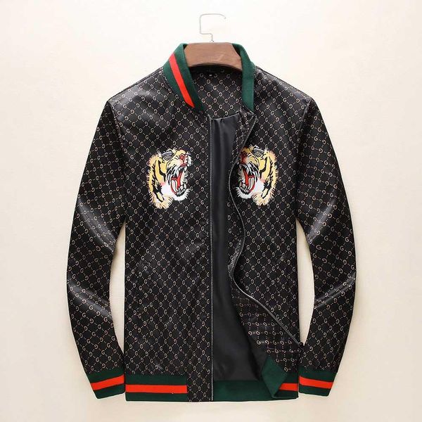 

2019ss autumn and winter new luxury medusa men's windbreaker jacket men's casual jacket sports zipper jacket, Black;brown