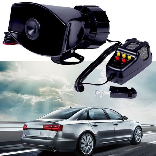

1 pcs car motorcycle megaphone 12v 100w car truck alarm fire loud speaker pa siren 5 tone sound horn mic