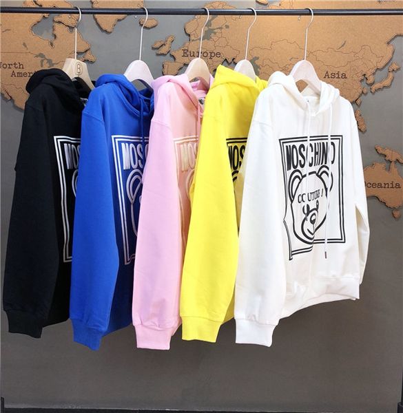 

20ss new arrival mosqino luxury hoodie cotton sweater casual loose solid strawberry sweatshirt women's hoodie 2.2, Gray;blue