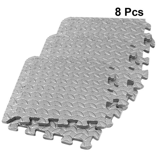 

8pcs child playing splicing floor mats yoga mats patchwork rugs thicken absorption floor pads eva leaf grain for gym room
