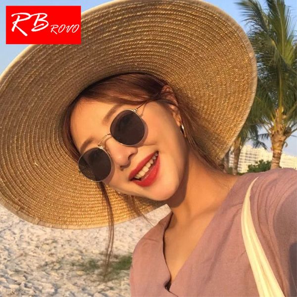

rbrovo 2019 classic street beat retro sunglasse mirror round eyeglasses men brand design glasses driving, White;black