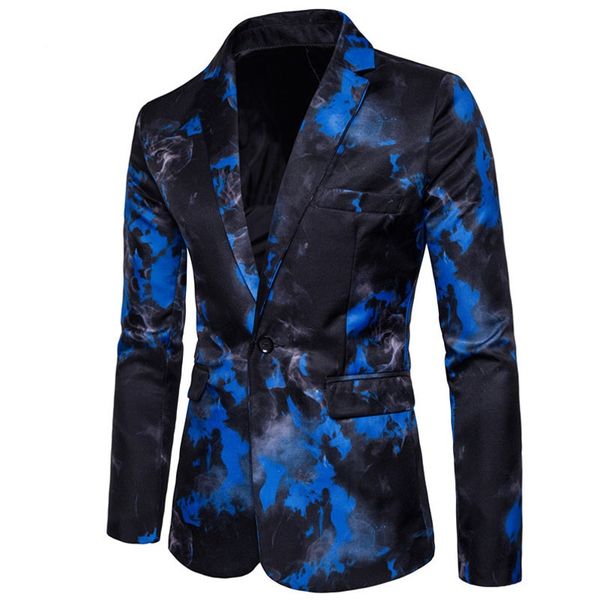 

2019 новые мужские slim fit костюм пиджак одной кнопки блейзер мужчины китайский стиль чернила печать печать люкс костюм куртка пальто плать, White;black