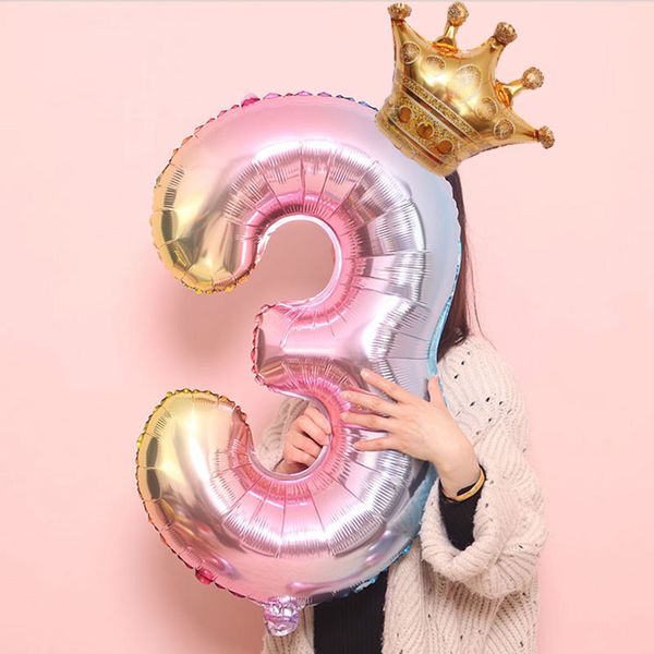 

number balloon happy birthday balloon 1st birthday party decoration kids boy girl party ballon number