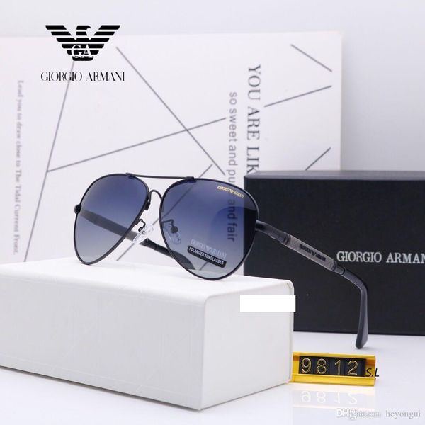 

9812 luxury designer polarizerd g sunglasses for mens glass mirror green lense vintage sun glasses eyewear accessories womens with bo, White;black