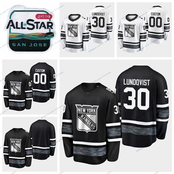 

2019 all star game new york rangers henrik lundqvist stitched jerseys men black white customize all-star #30 henrik lundqvist hockey jerseys, Black;red