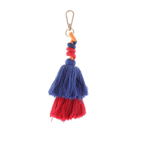 

1pc tassel keychains bohemia charming wallet accessories keyring hanging pendant for purse cars handbag, Silver