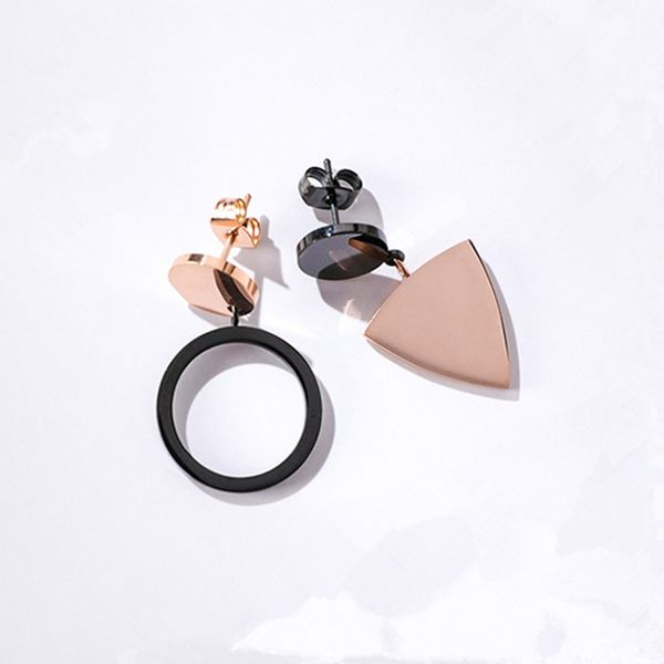 

2018 fashionable titanium steel geometric drop earrings temperament long brincos for women ear accessories wholesale, Silver