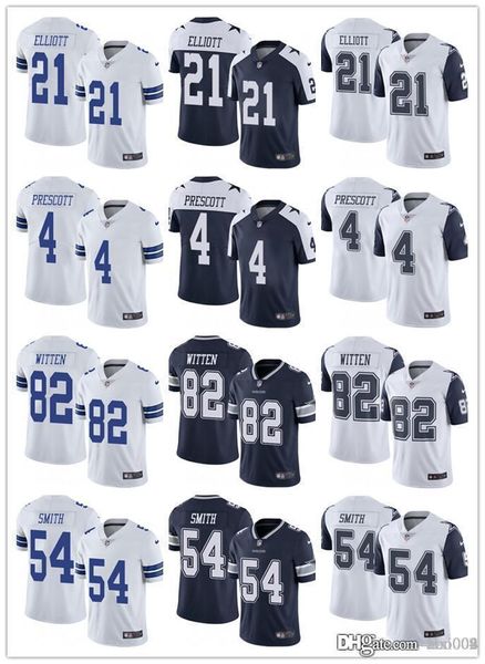 

Men dalla 54 jaylon mith 21 ezekiel elliott 4 dak pre cott 82 ja on witten white navy football jer ey cowboy, Black;red