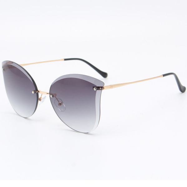 

frameless sun glasses cat eye sunglasses s1981, White;black