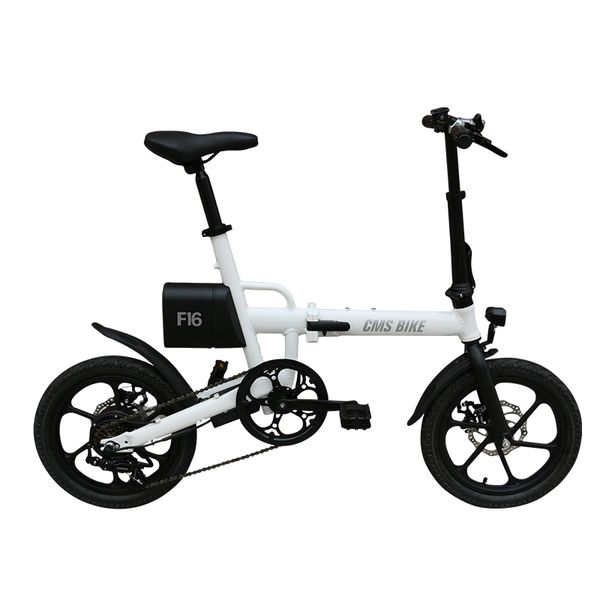 

folding electric bikes 16 '' foldable ebike variable speed intelligent electric bicycle lcd panel brushless e-bikes, Silver;blue