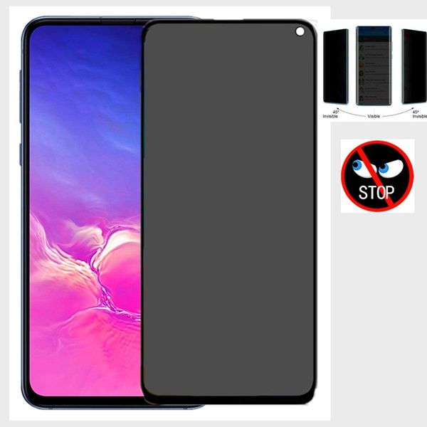 Proteggi schermo privacy Vetro temperato Antiriflesso/Spia Antigraffio No Bubble Durezza 9H 3D Touch Per Samsung Galaxy S10 PLUS S10E