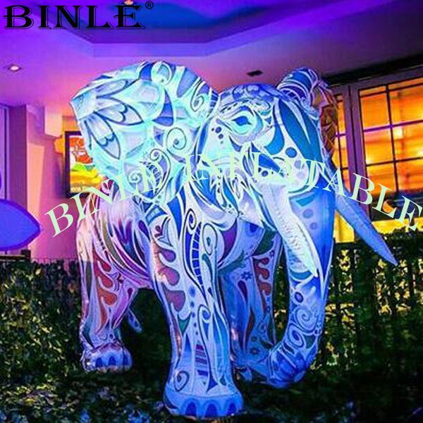 

standing large illuminated inflatable elephant model,giant inflatable animal cartoon for display