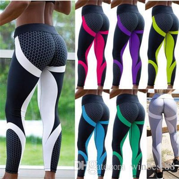 

2019 digital printing high waist sport yoga casual women gym leggings seamless bodybuilding jogging femme pants brand supplier good quality, Black;white