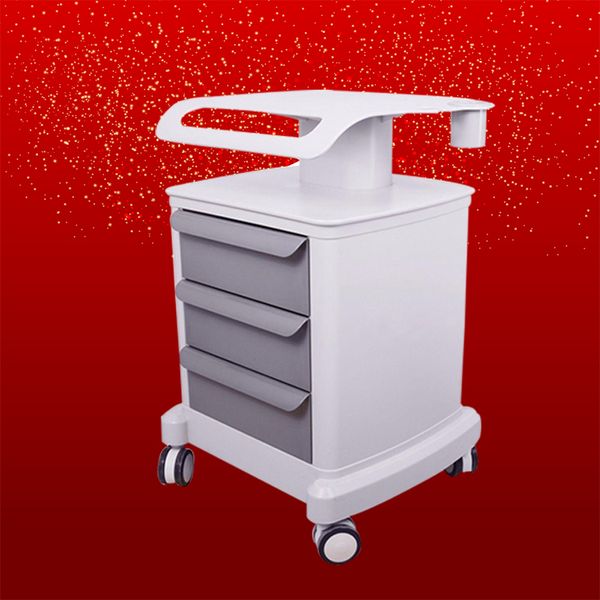 

new professional trolley roller mobile medical cart with drawers assembled stand holder for beauty salon spa hifu machine fast shipping