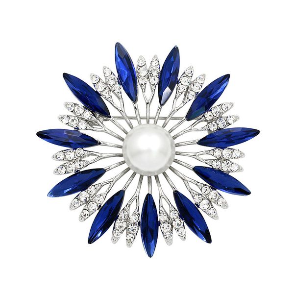 

enamel chrysanthemum daisy flower shape brooch pins for women girls diy banquet party pins fashion jewelry, Gray