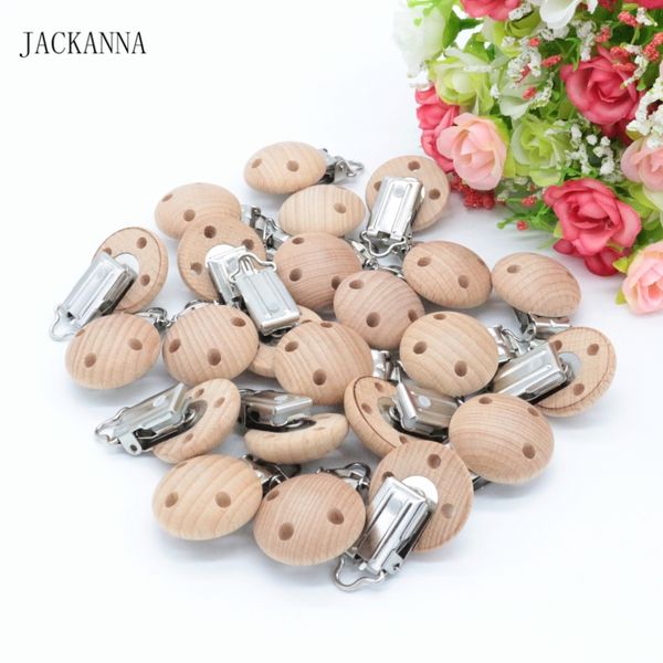 

wholesale beech wood pacifier clips ,dummy clips ,wooden baby pacifier holder infant soother clasps accessories bpa 100pcs