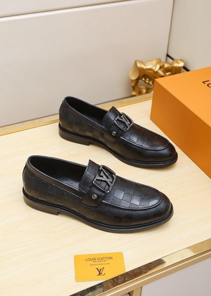 

new style luxury men's casual shoes dress shoes platform fashion design brand classic retro plaid suitable for many occasions hsrw, Black
