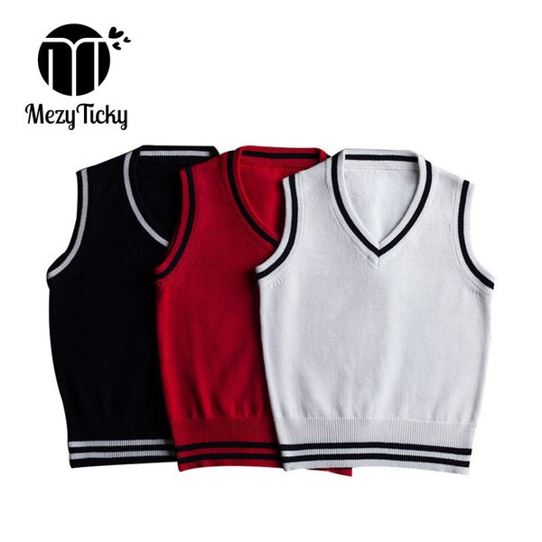 

mezyticky autumn winter fashion kid girls pullover childrens sleeveless sweaters baby boys crochet cotton wool knitted coat vest, Blue
