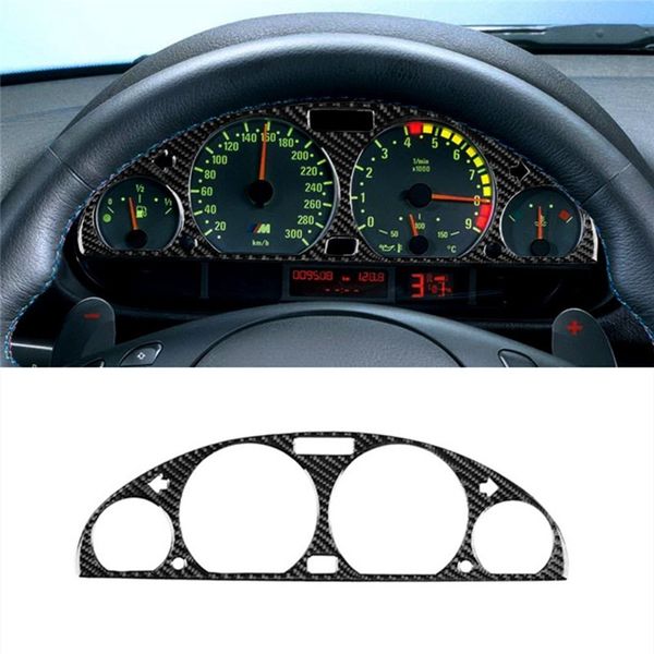 

real carbon fiber dashboard frame decoration cover trim for 3 series e46 1998-2005 car styling interior accessories