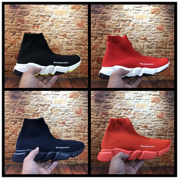 

sport toddler boys girls sock sneakers little kid high knit booties big children fashion school brand sport shoes, Black