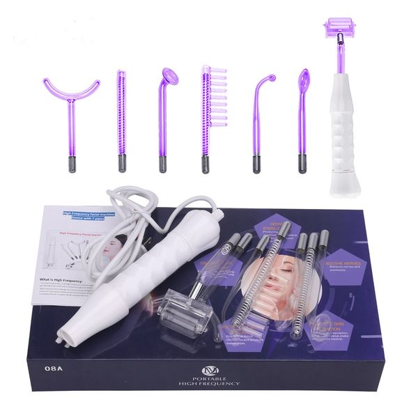 

high frequency facial machine electrode glass tube electrotherapy beauty device acne anti-inflammatory skin tightening wrinkle, Black;white