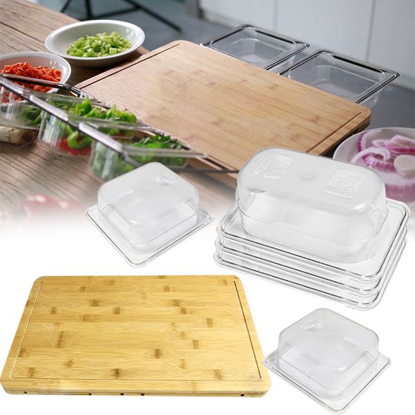 

with storage box smooth detachable kitchen multifunction home cutting board vegetable durable bamboo hardware food fruit