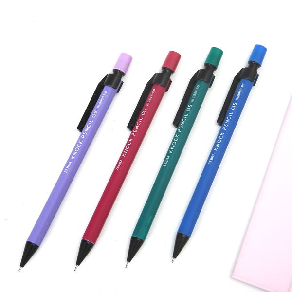 

zebra rubber-100 knock pencil mp-100 mechanical pencil 0.5 mm japan, Blue;orange
