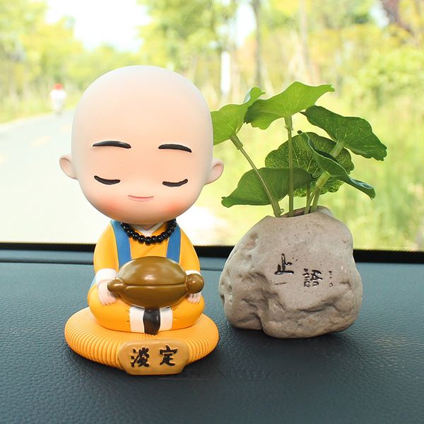 

douyin celebrity style a little monk spring rotating doll ornaments cool car supplies creative car mounted decorations