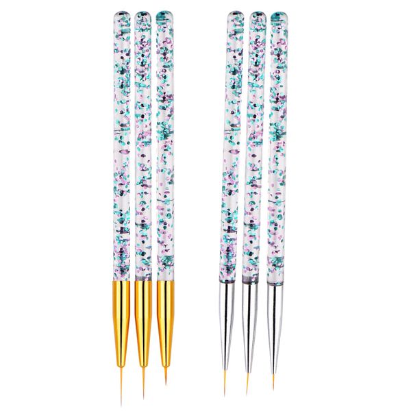 

6pcs nail art uv gel polish painting brushes drawing detailing brush pens