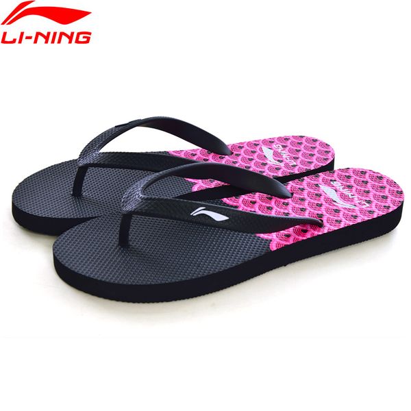 

li-ning women beach & outdoor sandals light weight breathable printing slipper lining comfort sport shoes alsn008 xwt1454