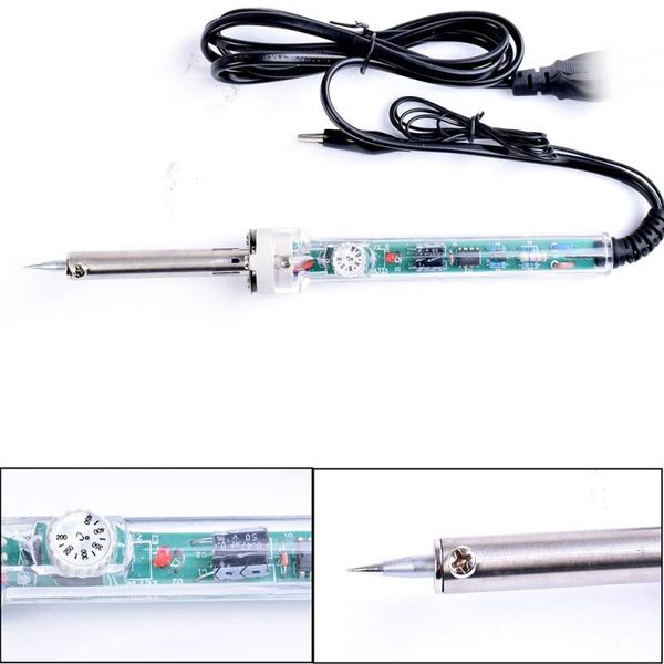

110v 60w electric soldering iron temperature 200-450 degree adjustable constant temperature external heating gun welding tools