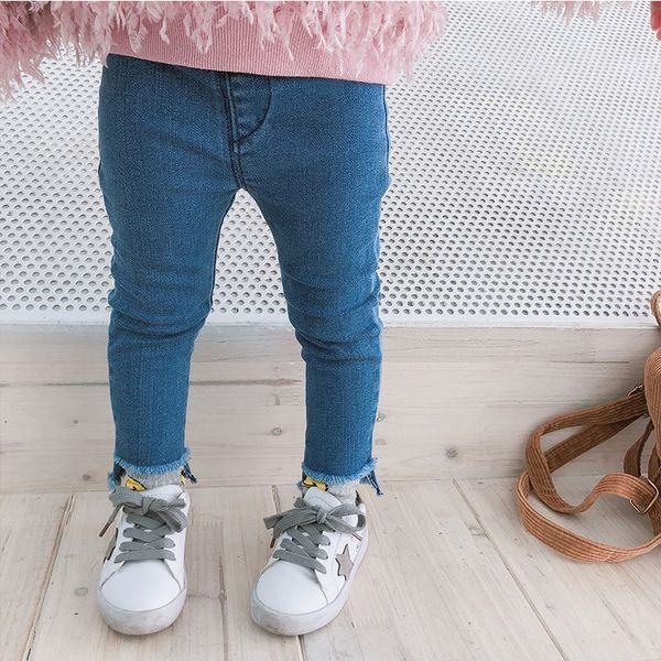 

a mu monkey and children's wear jeans children's clothing autumn boys' frosted jeans classic all-match baby pants, Blue