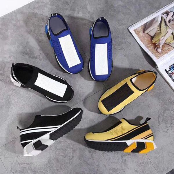 

men luxury designer casual shoes mesh woman thick soled sports shoes fashion man platform flat alphabetic lady travel running shoes 34-42-45, Black