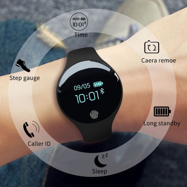 

sport smart watch male and female student girl teen vibration alarm clock bracelet bluetooth step counter electronic watches, Silver