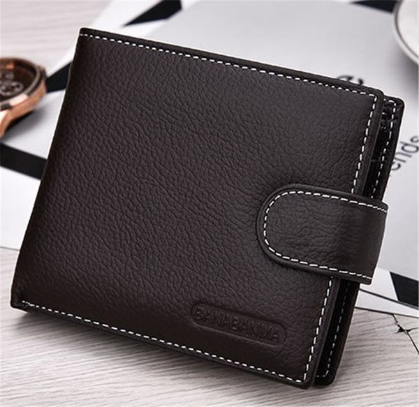 

luxury designer mens wallet leather pu short wallets men hasp vintage male purse coin pouch multi-functional cards wallet fashion 3, Red;black