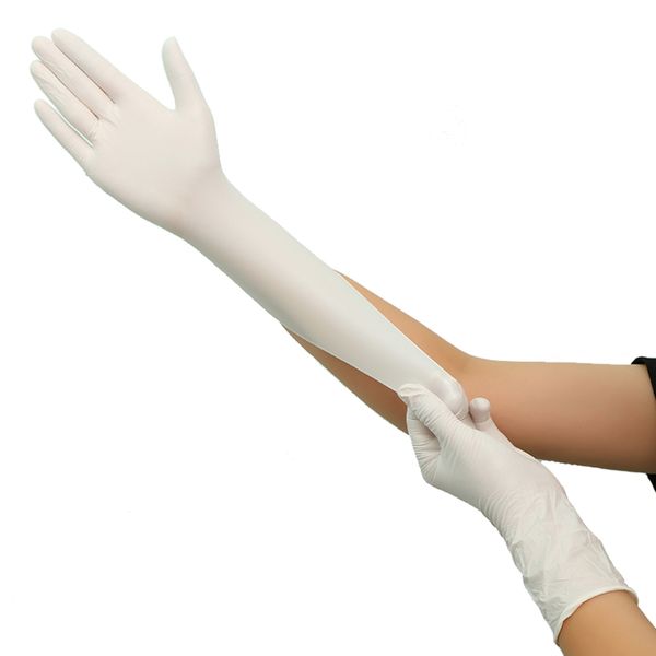 

50pcs 30см длина одноразовые перчатки из нитрила посудомоечные / кухня / работа / rubber / садовые перчатки универсальные для левой и правой