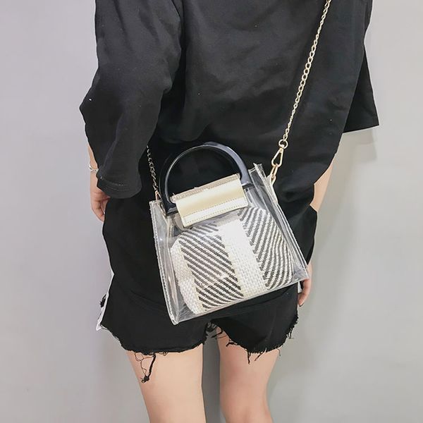 

women's messenger bag transparent acrylic bracelet shoulder bag pvc shoulder handbag luxury handbags women bags designer #20