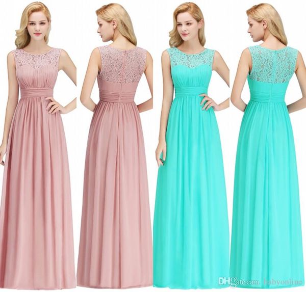 

дешевое bridesmaids платье для длины лета boho пляжа свадьбы линии кружево шифон этаж wedding guest халаты cps1067, White;pink