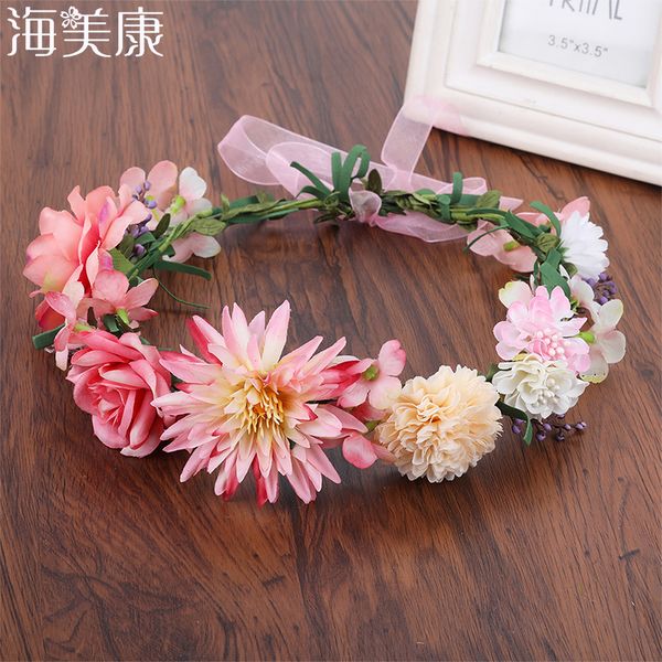 

haimeikang women girls lady fashion flower headband hairband wedding bride wreath of flowers hair bands hair accessories