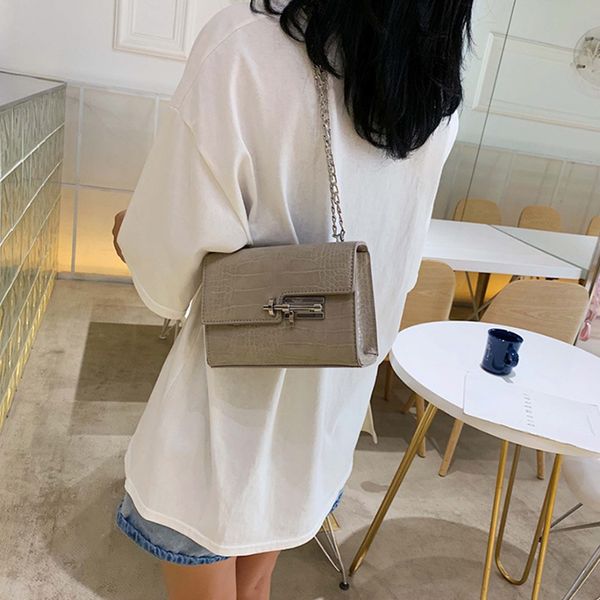 

vintage crocodile crossbody bags for women creative latch chain women shoulder bag designer leather crossbody bags