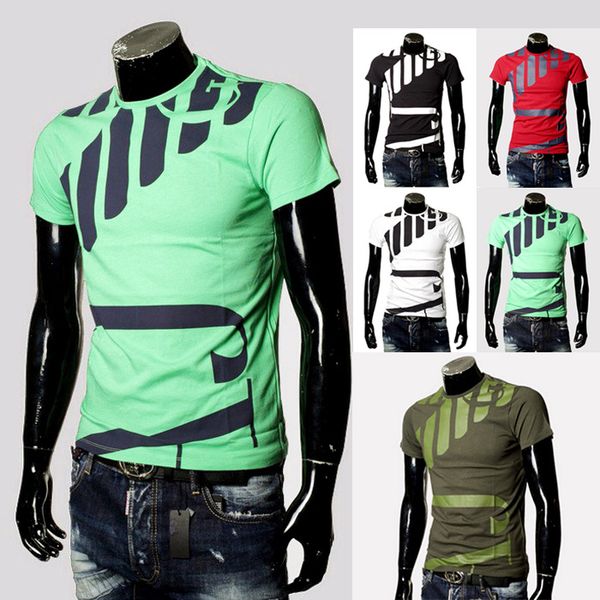 

5pcs wholesale mens short sleeve t shirt summer fashion contrast colors tee breathable basic tshirts in 5 colors m-xxl, White;black