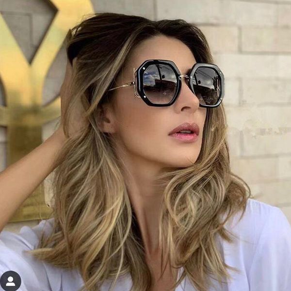 

frame sunglasses women fashion frame polygon summer package mixed with 940 popular lens uv color come quality protection style msqed, White;black
